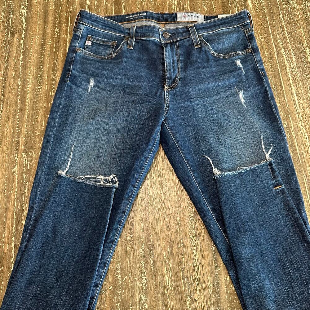 AG-ED Denim The Legging Ankle Super Skinny Ankle Denim Jeans Blue Women Size 31R